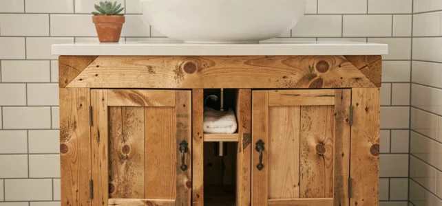 Comment fabriquer un meuble sous vasque en palette pour une salle de bains unique
